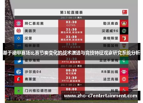 基于德甲赛场比赛节奏变化的战术演进与竞技特征观察研究系统分析